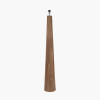Esha Natural Conical Wood Floor Lamp Base with Rouen 50cm White Boucle Cylinder Lampshade
