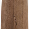Esha Natural Conical Wood Floor Lamp Base with Rouen 50cm White Boucle Cylinder Lampshade