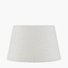 Esha Natural Conical Wood Floor Lamp Base with Martigues 50cm White Boucle Tapered Lampshade