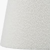 Esha Natural Conical Wood Floor Lamp Base with Martigues 50cm White Boucle Tapered Lampshade