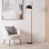 Amalie Black Metal Retro Task Floor Lamp