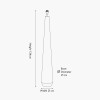 Arbor Verdi Gris Metal Conical Floor Lamp Base