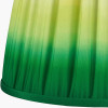 Auden Silver Metal Stick Floor Lamp Base with Savoie 14" Pleated Shade Emerald