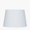Auden Silver Metal Stick Floor Lamp Base with Adelaide 35cm Ivory Tapered Cotton Mix Lampshade