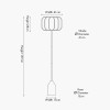 Oscar Black Metal and Natural Linen Structured Floor Lamp