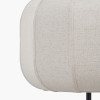 Oscar Black Metal and Natural Linen Structured Floor Lamp