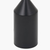 Oscar Black Metal and Natural Linen Structured Floor Lamp