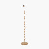 Palau Rattan Wave Floor Lamp Base with Harley 50cm Slubby Hopsack Empire Lampshade