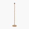 Palau Rattan Wave Floor Lamp Base with Harley 50cm Slubby Hopsack Empire Lampshade