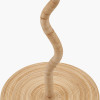 Palau Rattan Wave Floor Lamp Base with Harley 50cm Slubby Hopsack Empire Lampshade