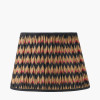 Palau Rattan Wave Floor Lamp Base with Athira 45cm Multi Chevron Design Mushroom Pleat Tapered Lamp Shade