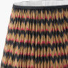 Palau Rattan Wave Floor Lamp Base with Athira 45cm Multi Chevron Design Mushroom Pleat Tapered Lamp Shade