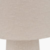 Mirissa White Slubby Handloom Fabric Floor Lamp