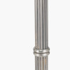 Salvatore Antique Silver Metal Floor Lamp Base with Winston 45cm Taupe Handloom Tapered Lampshade