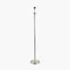 Salvatore Antique Silver Metal Floor Lamp Base with Winston 45cm White Handloom Tapered Lampshade