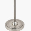 Salvatore Antique Silver Metal Floor Lamp Base with Winston 45cm White Handloom Tapered Lampshade
