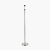 Salvatore Antique Silver Metal Floor Lamp Base with Vienna 45cm Taupe Chevron Mushroom Pleat Lampshade