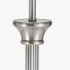 Salvatore Antique Silver Metal Floor Lamp Base with Vienna 45cm Taupe Chevron Mushroom Pleat Lampshade
