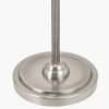 Salvatore Antique Silver Metal Floor Lamp Base with Vienna 45cm Taupe Chevron Mushroom Pleat Lampshade