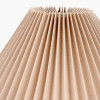 Salvatore Antique Silver Metal Floor Lamp Base with Amelia 45cm Natural Linen Hard Pleat Tapered Lampshade