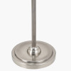 Salvatore Antique Silver Metal Floor Lamp Base with Thiago 45cm Cinnamon Stripe Mushroom Pleat Tapered Lampshade