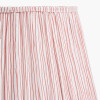 Salvatore Antique Silver Metal Floor Lamp Base with Thiago 45cm Cinnamon Stripe Mushroom Pleat Tapered Lampshade