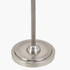 Salvatore Antique Silver Metal Floor Lamp Base with Thiago 45cm Ocean Blue Stripe Mushroom Pleat Tapered Lampshade