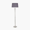 Salvatore Antique Silver Metal Floor Lamp Base