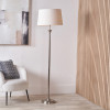 Salvatore Antique Silver Metal Floor Lamp Base