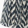 Tatiana Antique Brass Metal Floor Lamp Base with Vienna 16cm Black Chevron Mushroom Pleat Lampshade