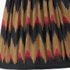 Tatiana Antique Brass Metal Floor Lamp Base with Athira 16cm Multi Chevron Design Mushroom Pleat Tapered Lamp Shade
