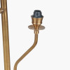 Tatiana Antique Brass Metal Floor Lamp Base with Malia 18cm Mulberry Red Mushroom Pleat Scalloped Tapered Lamp Shade