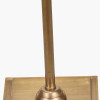 Tatiana Antique Brass Metal Floor Lamp Base with Garbo 20cm Cream Silk Mix Pinch Pleat Tapered Lampshade