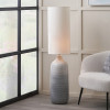 Venus Blue and Grey Ombre Ceramic Floor Lamp