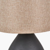 Erika Black Vintage Textured Ceramic Floor Lamp