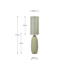 Erika Sage Vintage Textured Ceramic Floor Lamp