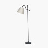 Ari Black Metal Curved Arm Floor Lamp