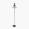 Ari Black Metal Curved Arm Floor Lamp