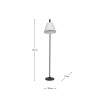 Ari Black Metal Curved Arm Floor Lamp