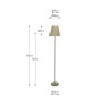 Sophia Olive Metal Bobble Floor Lamp