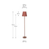 Sophia Terracotta Metal Bobble Floor Lamp