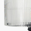 Clara Ribbed Glass Black Metal Round Floor Lamp