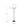 Mirissa Bitter Chocolate Slubby Handloom Fabric Floor Lamp