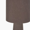 Mirissa Bitter Chocolate Slubby Handloom Fabric Floor Lamp