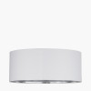 Elin 55cm Ivory Poly Cotton & Silver Lining Cylinder Shade