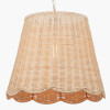 Aria Natural Scalloped Rattan Tapered Non Elec Pendant