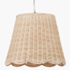 Aria Natural Scalloped Rattan Tapered Non Elec Pendant