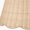 Aria Natural Scalloped Rattan Tapered Non Elec Pendant