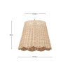 Aria Natural Scalloped Rattan Tapered Non Elec Pendant
