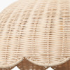 Raya Natural Scalloped Rattan Dome Non Elec Pendant